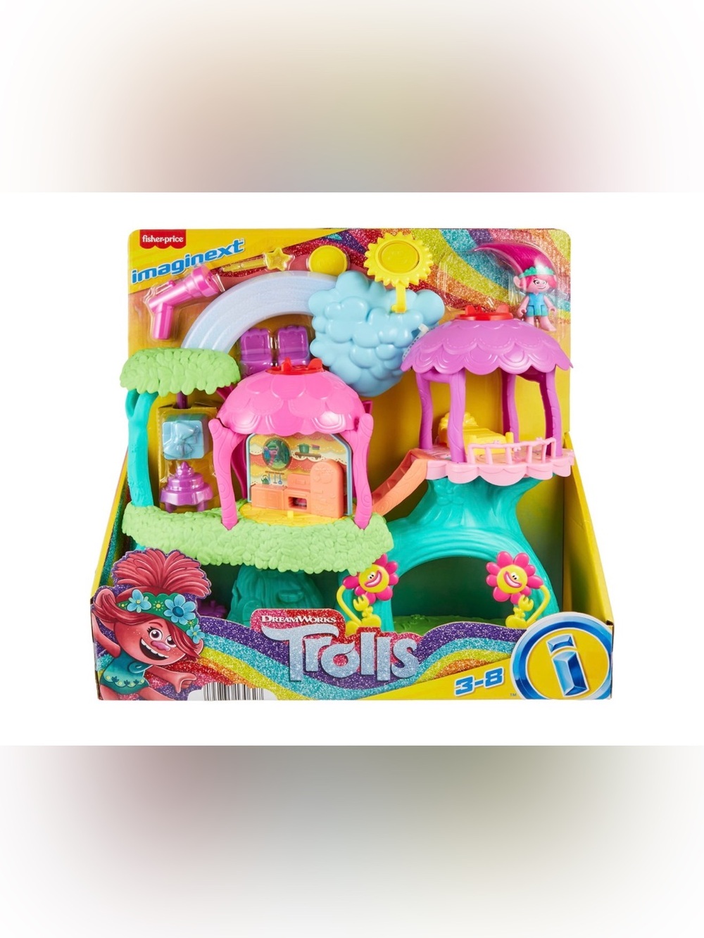 Fisher-Price Trolls Imaginext Colorful Playset - Pink, Teal & Green